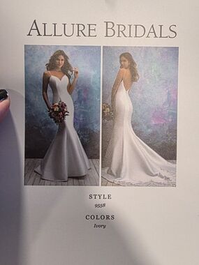 Allure Bridals Ivory Mermaid Wedding Dress - Style 9558